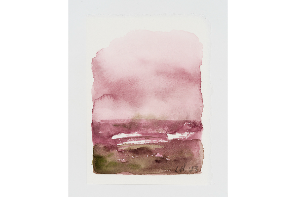 Transported XIX, Watercolour on artisanal paper, 3.75x5 in.